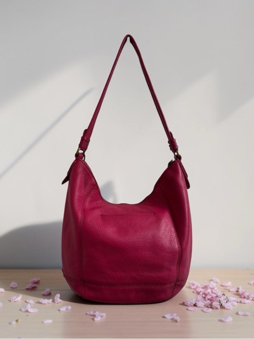 The Sak sequoia Hobo  in Magenta Leather Shoulder Hobo - Picture 2 of 9